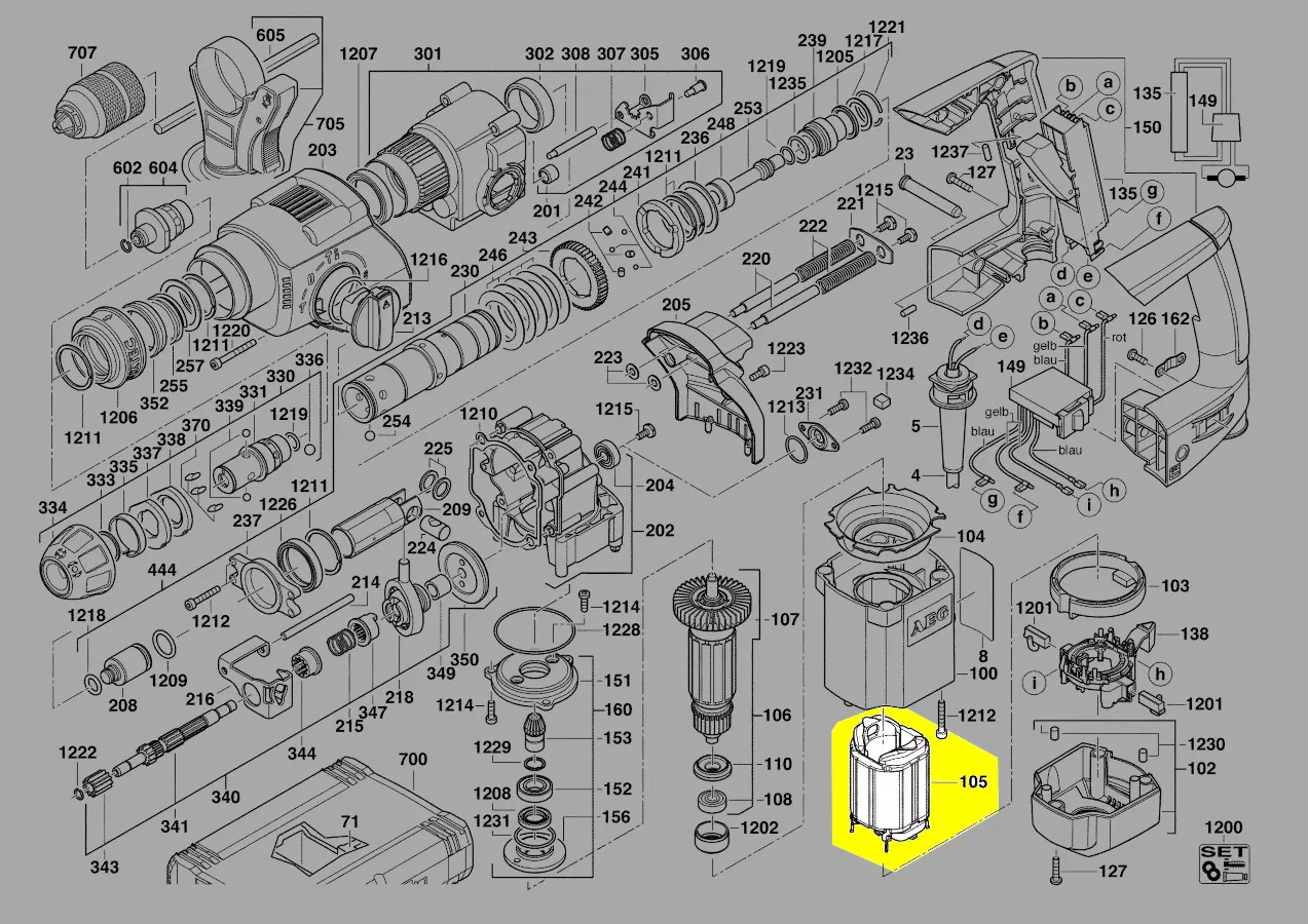 stator réf. 4931442710 AEG